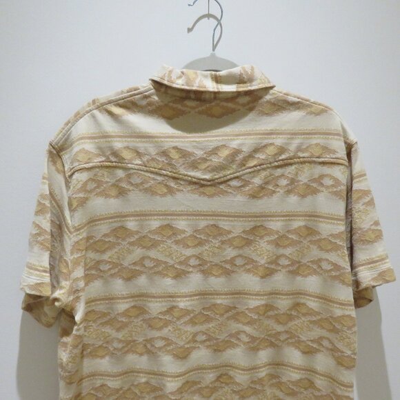 HOWLER BROS. Ranchero Polo Shirt Taki Jacquard Brown Rice Western Pearl Snap - Picture 12 of 16